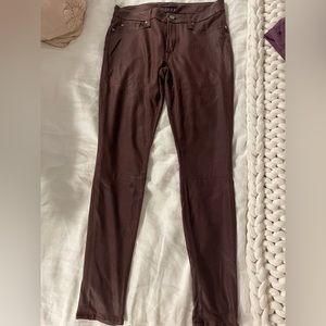 7 for all Mankind Women’s Pants Size 29, maroon color, mid-rise